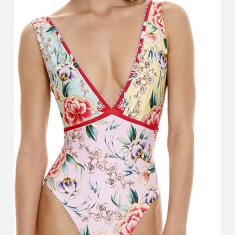 Floral Women's Swimsuit     Aqua Bendita  Medium